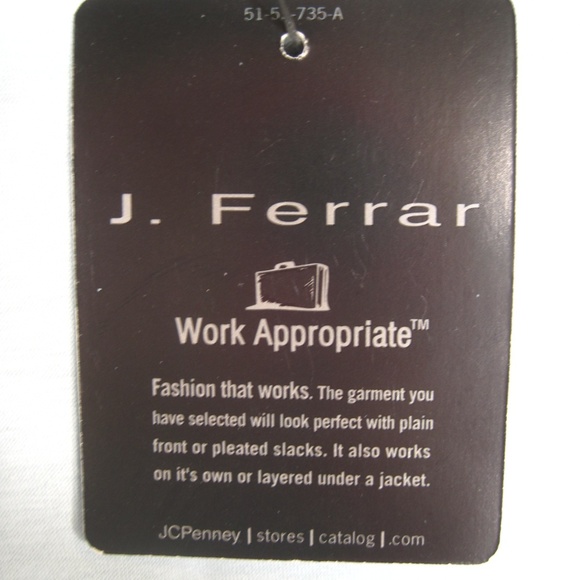 NWT J. Ferrar Mens Knit Polo Crew Front Blue Shirt - Picture 4 of 5